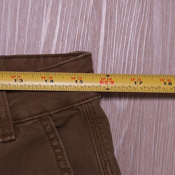 The Stronghold Carpenter Pants Men 32x30(29) Brown Khaki Relaxed Straight Canvas - Picture 12 of 16